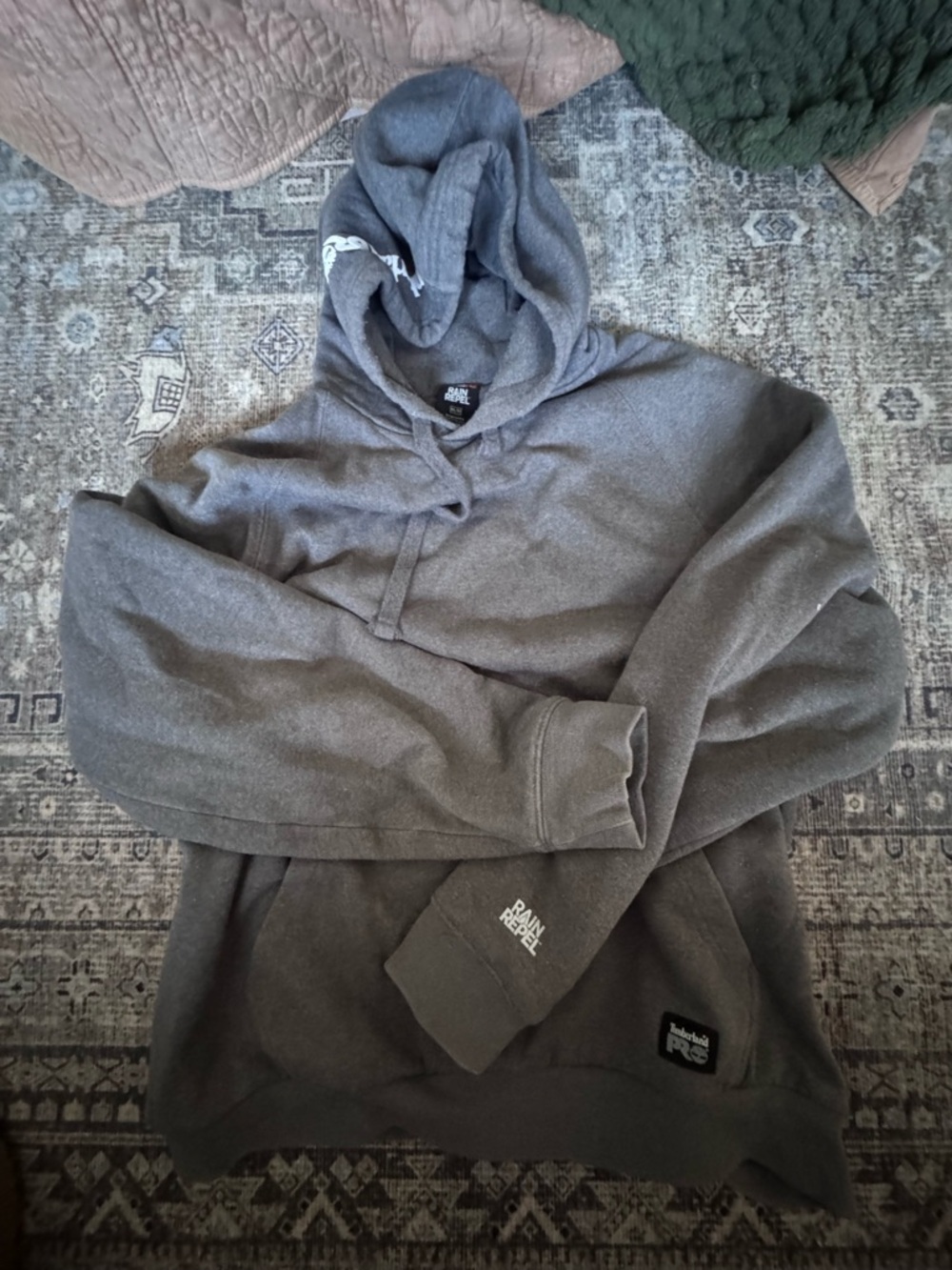 Timberland PRO Gray Rain-Repel Hooded Sweatshirt